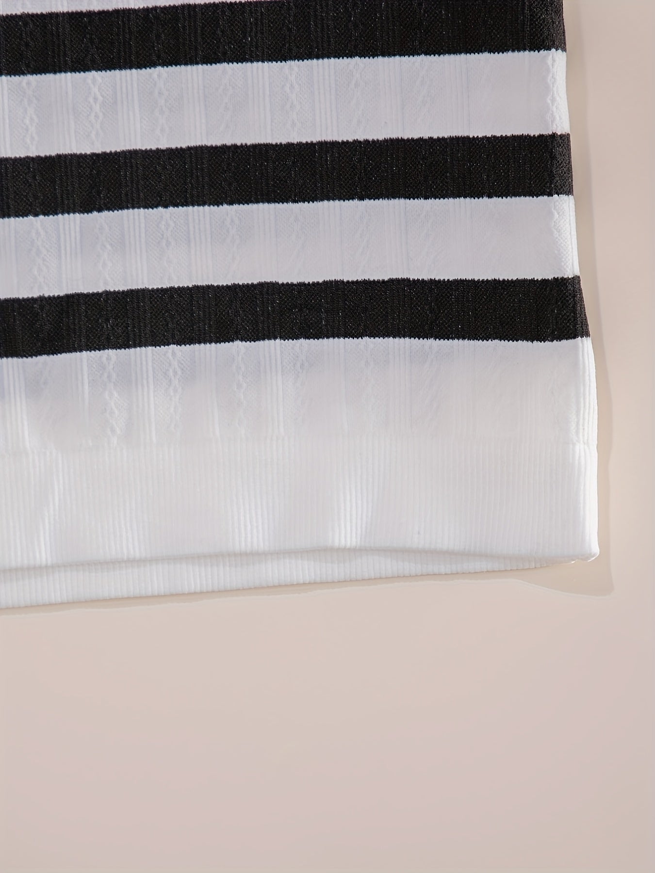 Striped Cami Top with Textured Spaghetti Straps