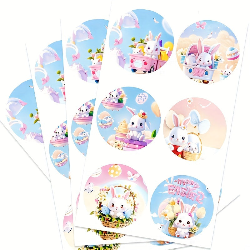 60PCS 3D Little Rabbit Thank You Small Business Stickers for Gift Bag Packaging
