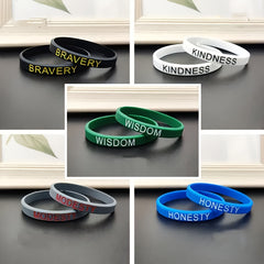 3pcs Inspirational Positive Energy Bracelet Student Couple Sports Bracelet
