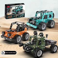 Metal Assembled Toy Car Off road Vehicle Model Assembly Vehicle Toys Box