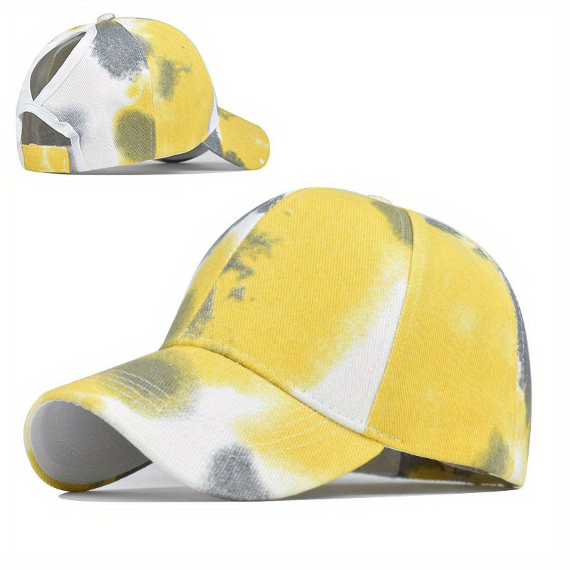 Tie Dye Cotton Baseball Cap Candy Casual Sunscreen Sports Hat