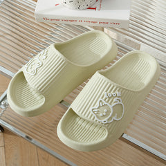 Men's Cartoon Cat Slippers Soft Indoor Outdoor Summer Slippers