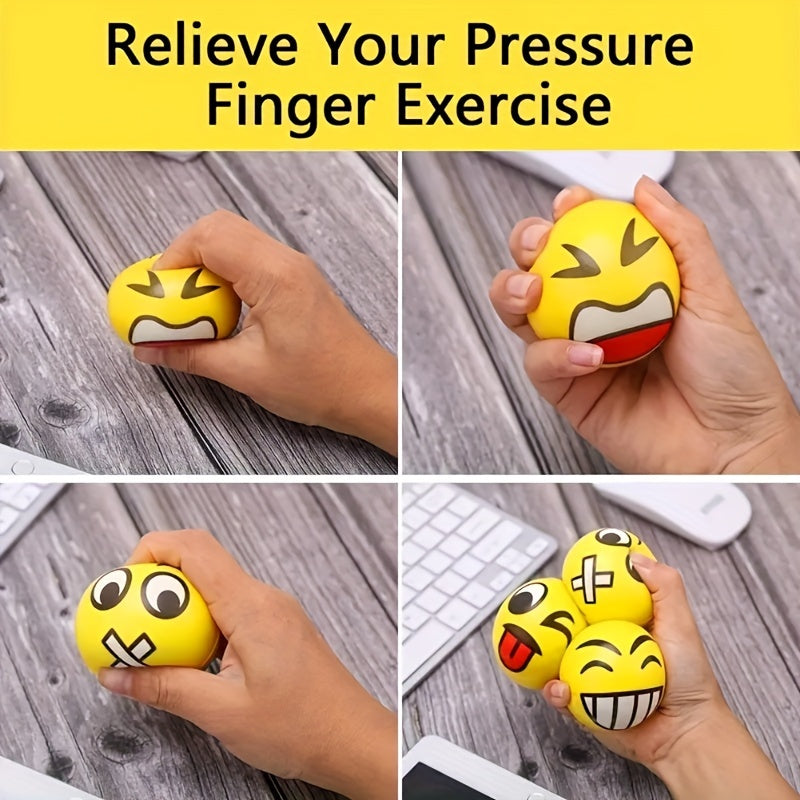Smiling Face Pressure Ball PU Ball Elastic Ball Foam Decompression