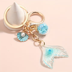 Mermaid Keychain Enamel Fish Tail Keychain Pendant