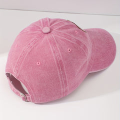 Pink Heart Printed Baseball Cap Casual Sunshade Dad Hat Adjustable Sun Hats