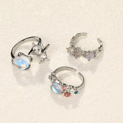 Y2k Moonstone Dazzling Ring for Girls - Daily Outfits Party Accessory