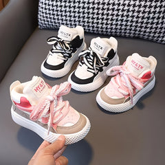 Boy's High Top Skate Shoes Comfy Non Slip Sneakers For Kids