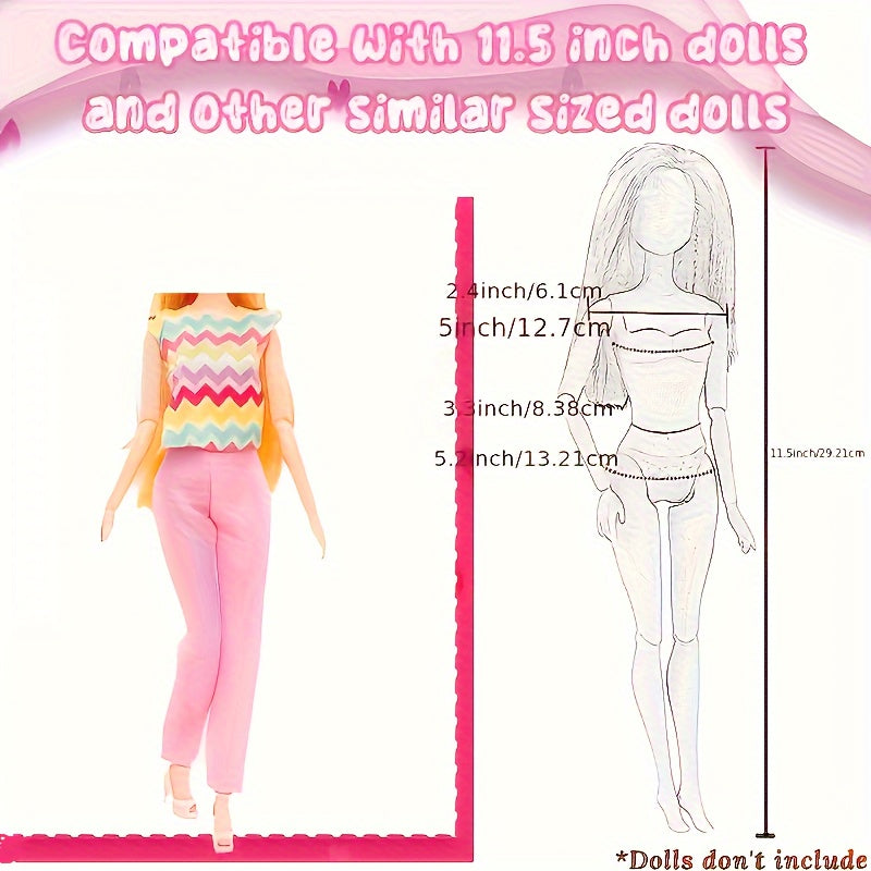 50pcs Doll Clothes & Accessories Wedding Dress Bikini Swimsuit Shoes Hangers