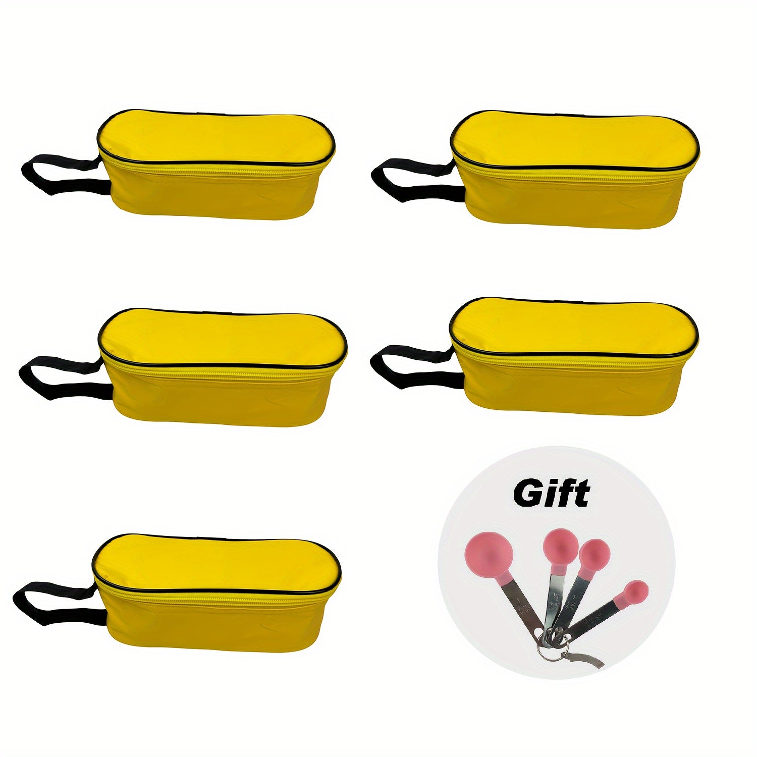 5 Mini Ice Packs for Insulated Food Bags with Spoon