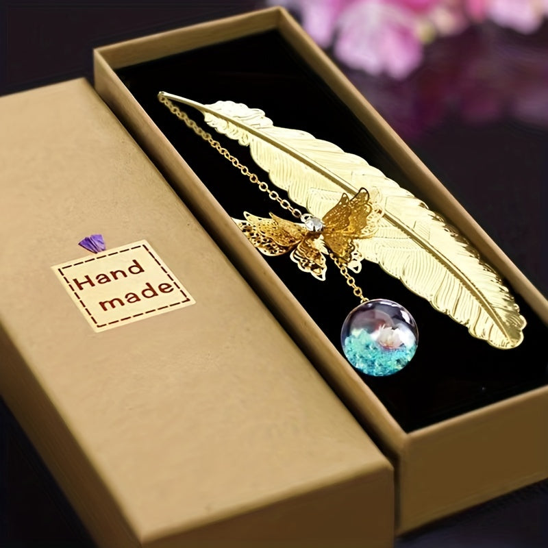 Metal Butterfly Feather Bookmark - Perfect Gift for Women & Girls