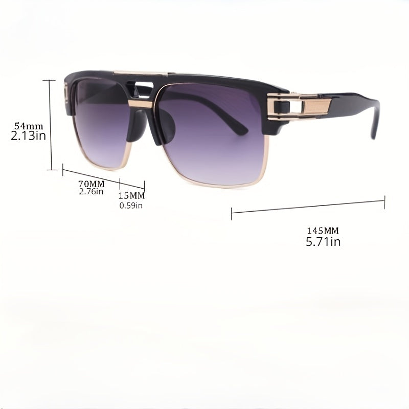 Vintage Square Frame Sunglasses for Men