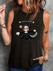  Halloween Casual Tank Top Women's Plus Graphic Print Vest