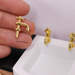 1:12 Mini Faucet Ornament for Dollhouse Decoration