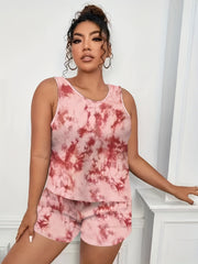 Tie Dye Tank Top & Shorts Lounge Set