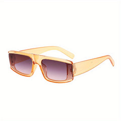 Rectangle Frame Sunglasses Gradient Lens UV400