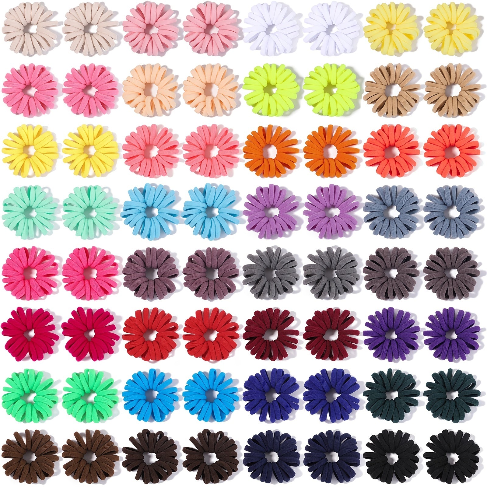 32pcs Silk Hair Scrunchies Set Elastic Ponytail Holder Colorful Hair Accessories