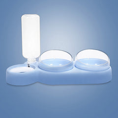 Raised Pet Bowls with Automatic Water Bottle for Dogs and Cats