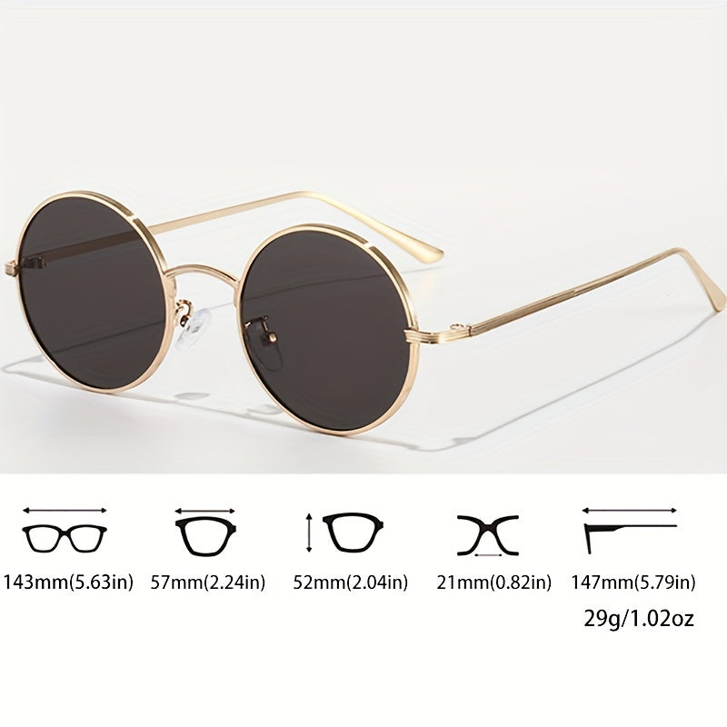 Round Metal Sunglasses Women Men UV400 Sun Shades Glasses