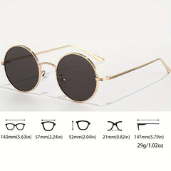 Round Metal Sunglasses Women Men UV400 Sun Shades Glasses