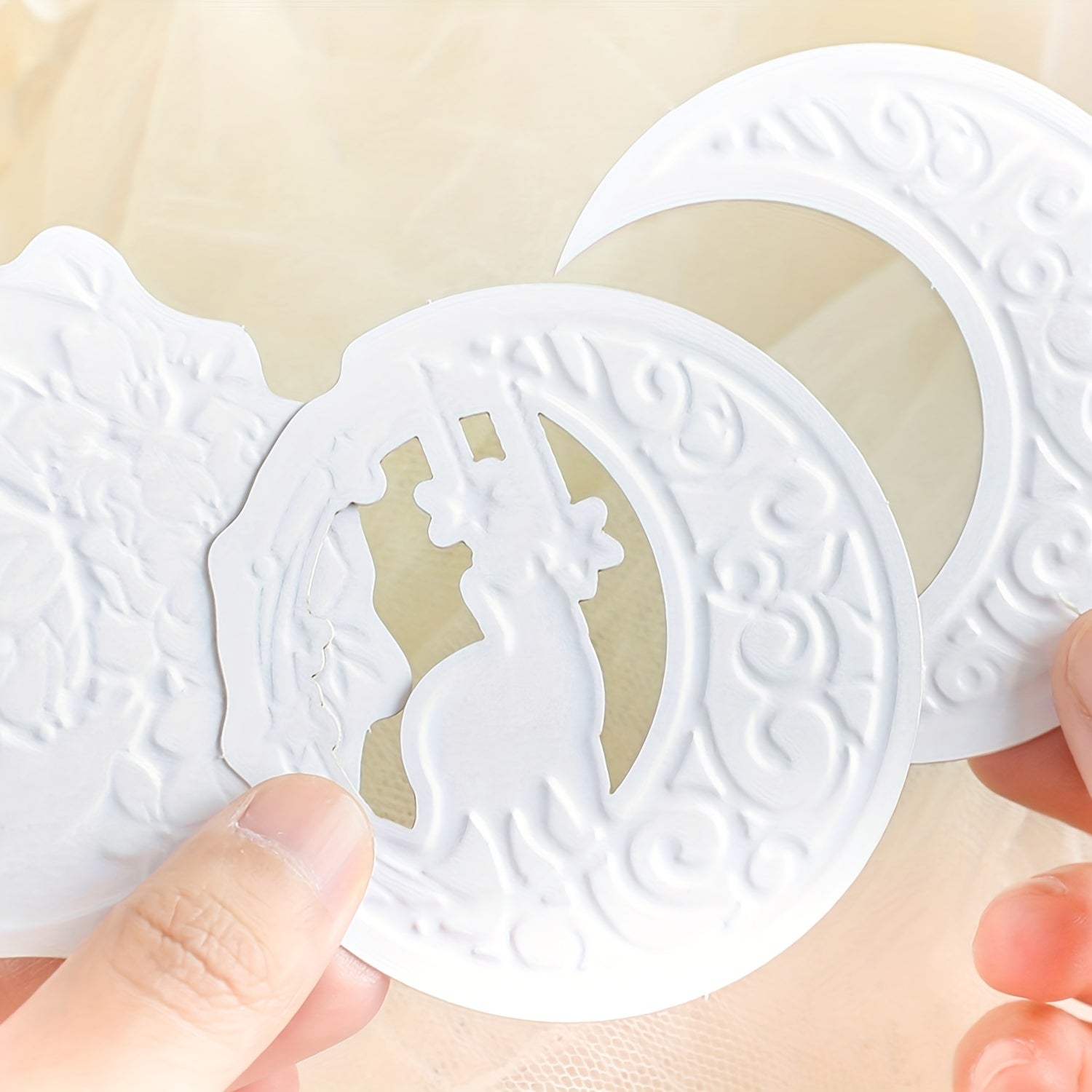 20pcs Retro Embossed Hollow Card Pack for Journaling
