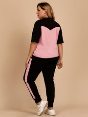  Colorblock Tee & Pants Set Women's  Medium Stretch