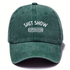 Vintage Funny Words Print Baseball Cap Adjustable Trucker Hat