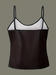Cross Pattern Cami Top Crew Neck Sleeveless Top
