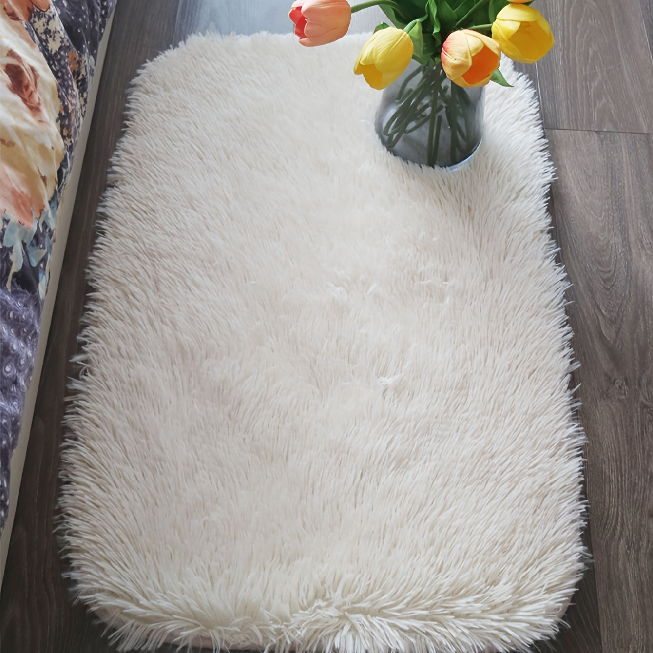 Tie Dye Solid Rug Machine Washable Floor Mat Fluffy Indoor Decorative Carpet
