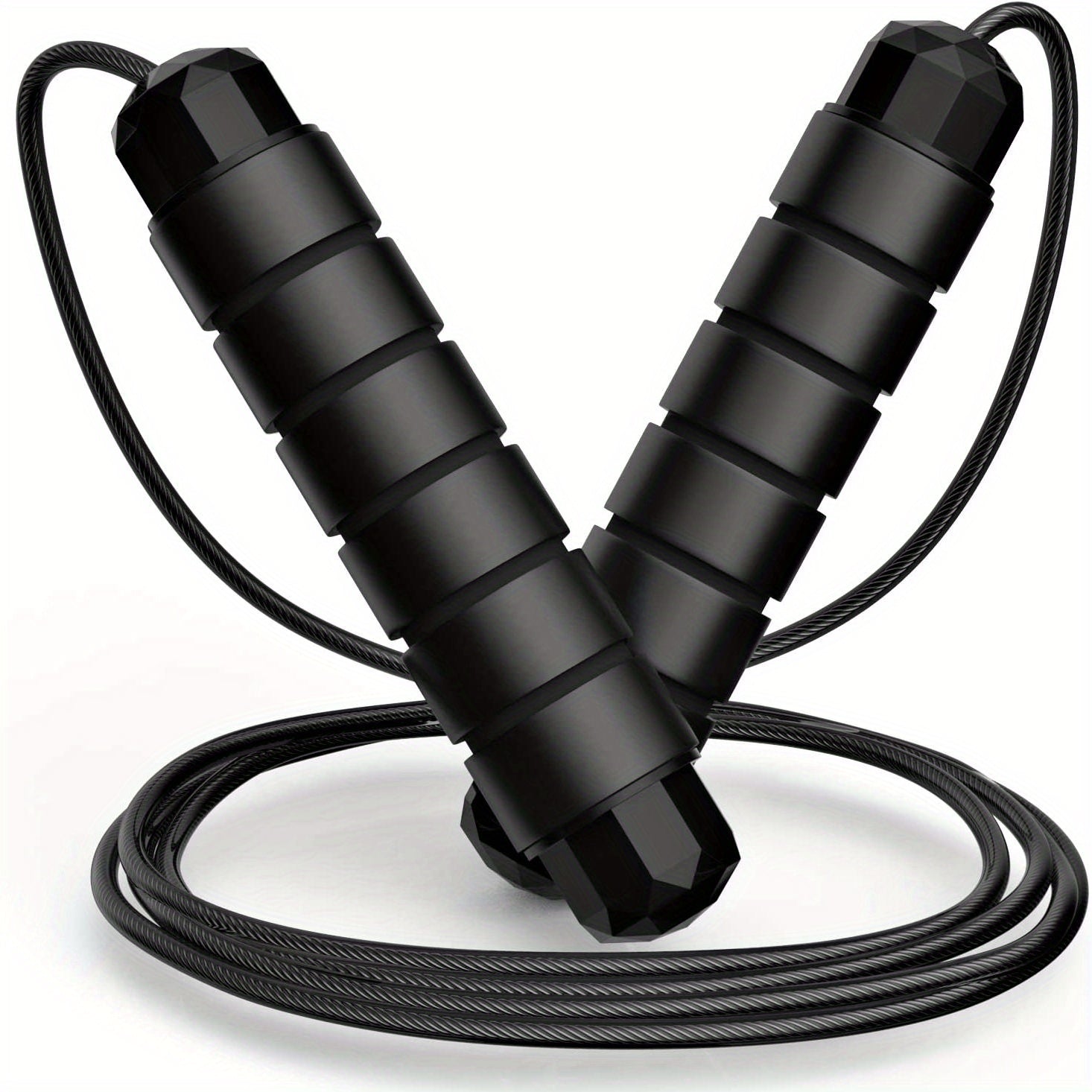 Adjustable Tangle Jump Rope for Rapid Speed Fitness Sports Gym & Weight Loss