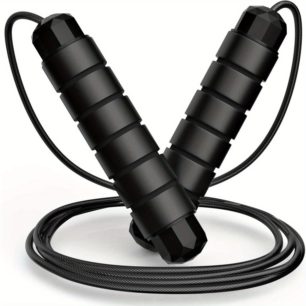 Adjustable Tangle Jump Rope for Rapid Speed Fitness Sports Gym & Weight Loss