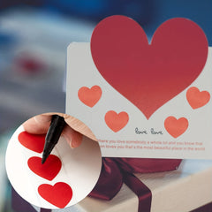500pcs 2.1inch Red Love Heart Stickers Self Adhesive Wedding Gift Seal Label