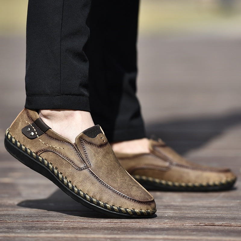 Men's Stitch Non Slip Loafer Shoes Lightweight Wear resistant Driving Shoes