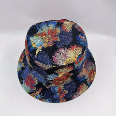 Coral Print Reversible Bucket Hat Cotton Basin Hat for Men Women