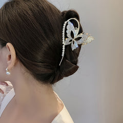 Sparkling Butterfly Hair Clip for Thick Hair