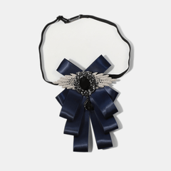 Unisex Gem Wing Bow Tie for Banquet Style