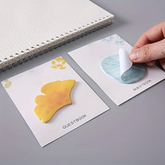30pcs Leaf Sticky Notes Tearable Sticky Note Paper For Students