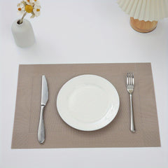 4pcs Single Frame Corners Placemat PVC Teslin Woven Table Mat