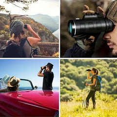 10X42 HD Monocular Telescope Wide Angle Lens Durable Ergonomic Optics