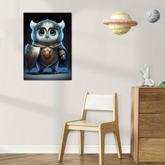 Modern Baby Owl Warrior Wall Sticker for Kids Room Decor