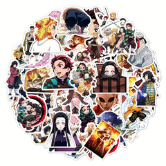 50Pcs Mixed Anime Cartoon Laptop Toy Stickers