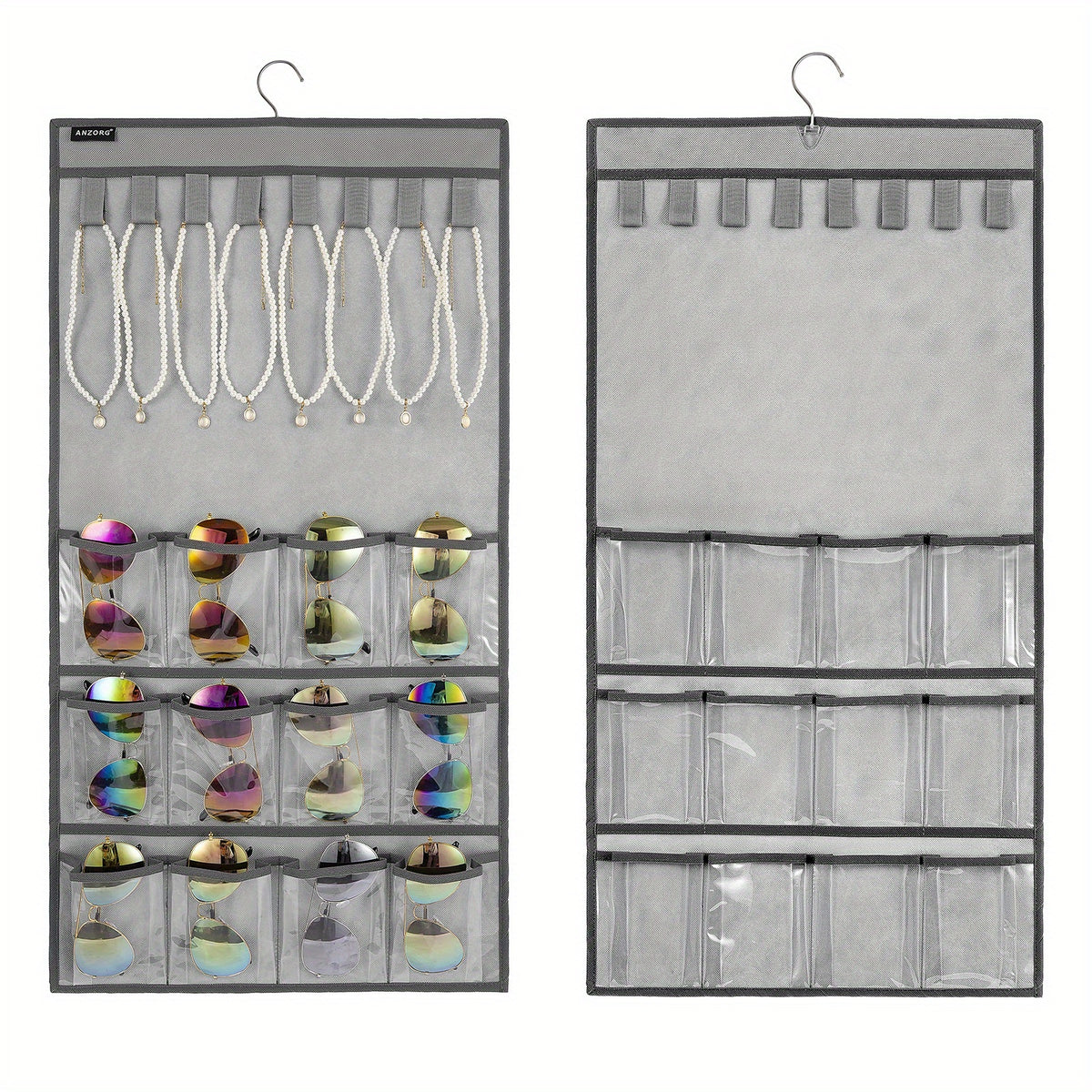Dual Sided Sunglasses Organizer Jewelry Display Storage