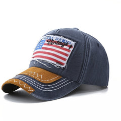Distressed Baseball Cap Casual Women Denim Cap Unisex Sun Hat