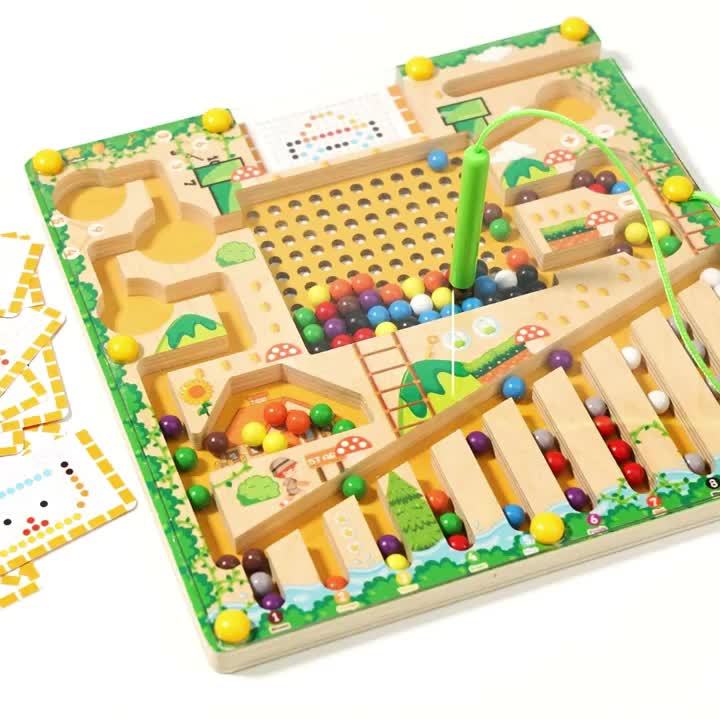 Wooden Maze Game Educational Toy for Kids