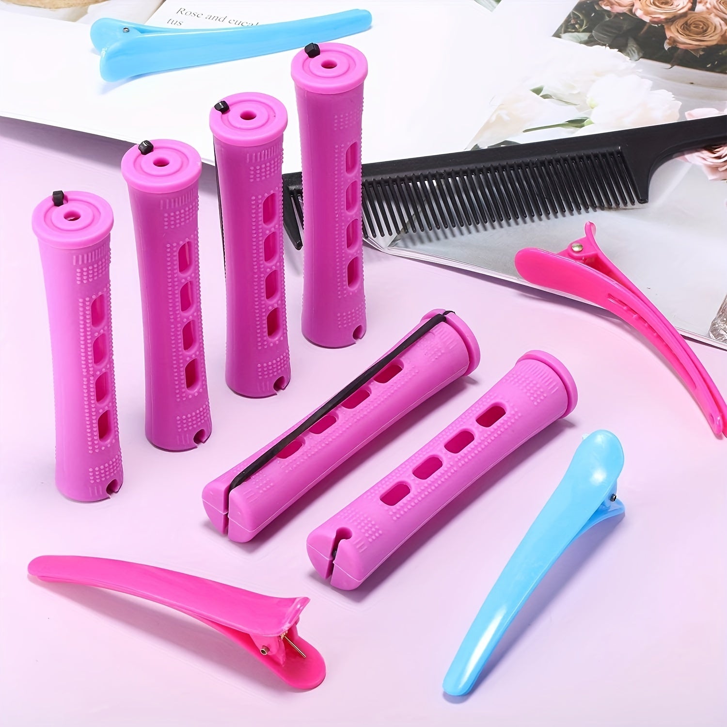 10 Pcs Cold Wave Rods Hair Curling Roller Hairdressing Tools