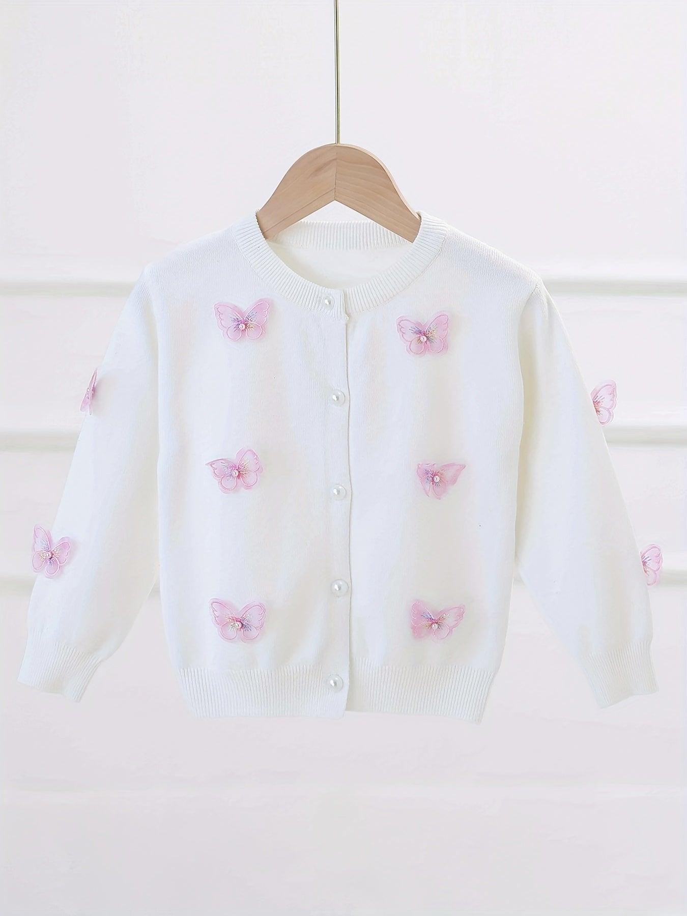 Girls' Butterfly Appliques Cardigan Coat Spring/Fall Clothes