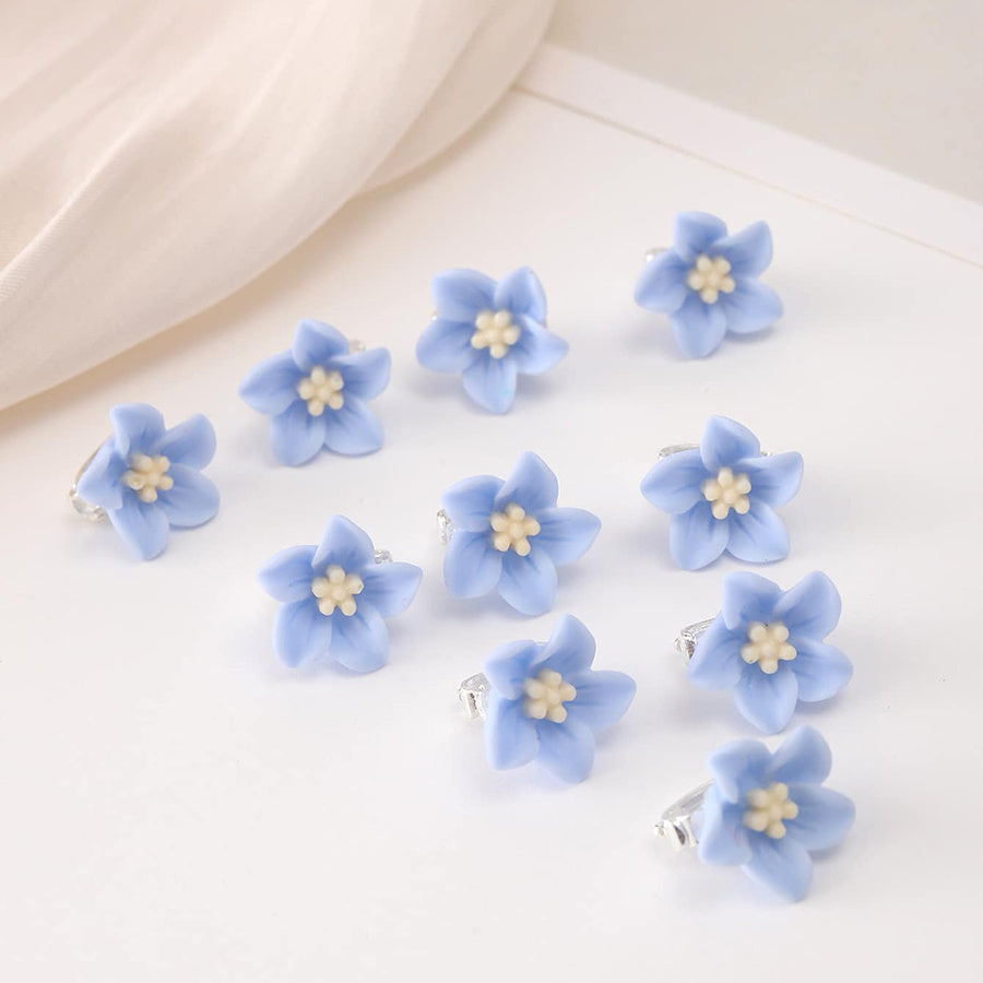 10pcs Flower Hairpin Strong Hold Grip Hair Jaw Clip For Thick Hair