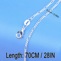 925 Sterling Silver Plate Chain Collar Necklace for DIY Jewelry