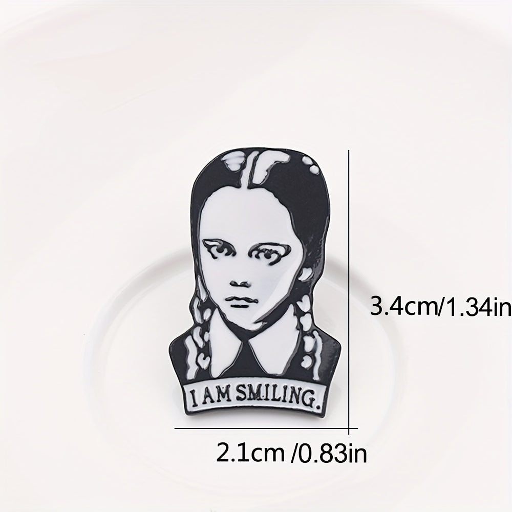 The Addams Family Brooch Vintage Metal I AM SMILING