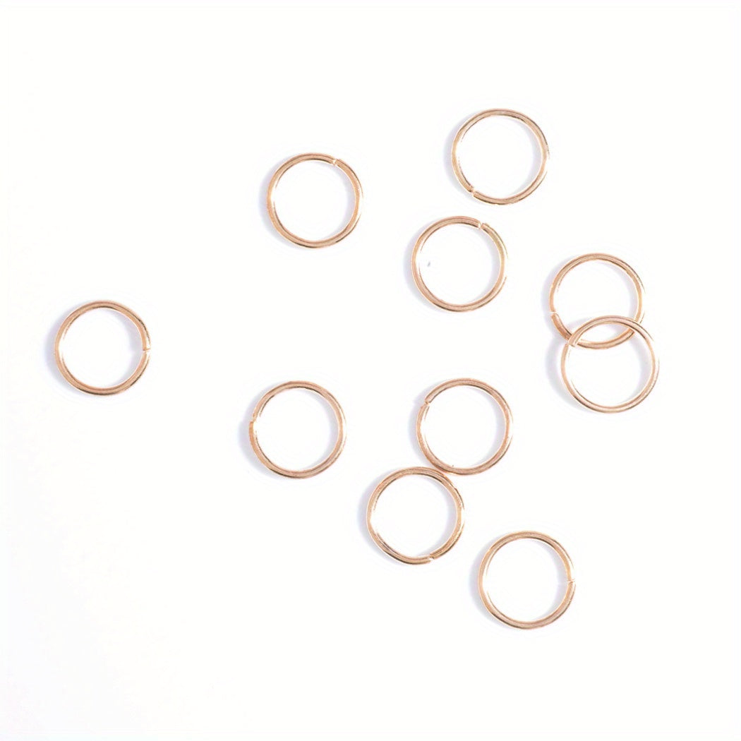 10 Pcs Circle Hair Ring Set Metal Clips Hair Decorative Accessories