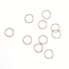 10 Pcs Circle Hair Ring Set Metal Clips Hair Decorative Accessories